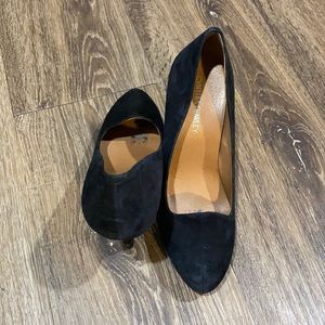 Cynthia Rowley black suede heels
